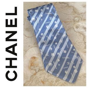 Chanel CC Coco Chanel Monogram 100% Silk Tie